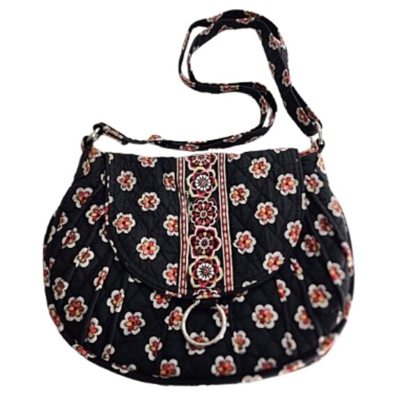 Vera Bradley black & red floral quilted bag - Picture 1 of 10